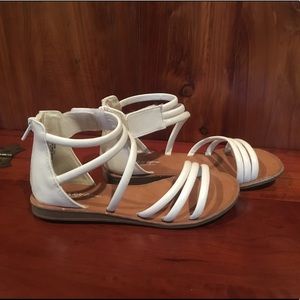 Self Esteem girls size 3 white sandals